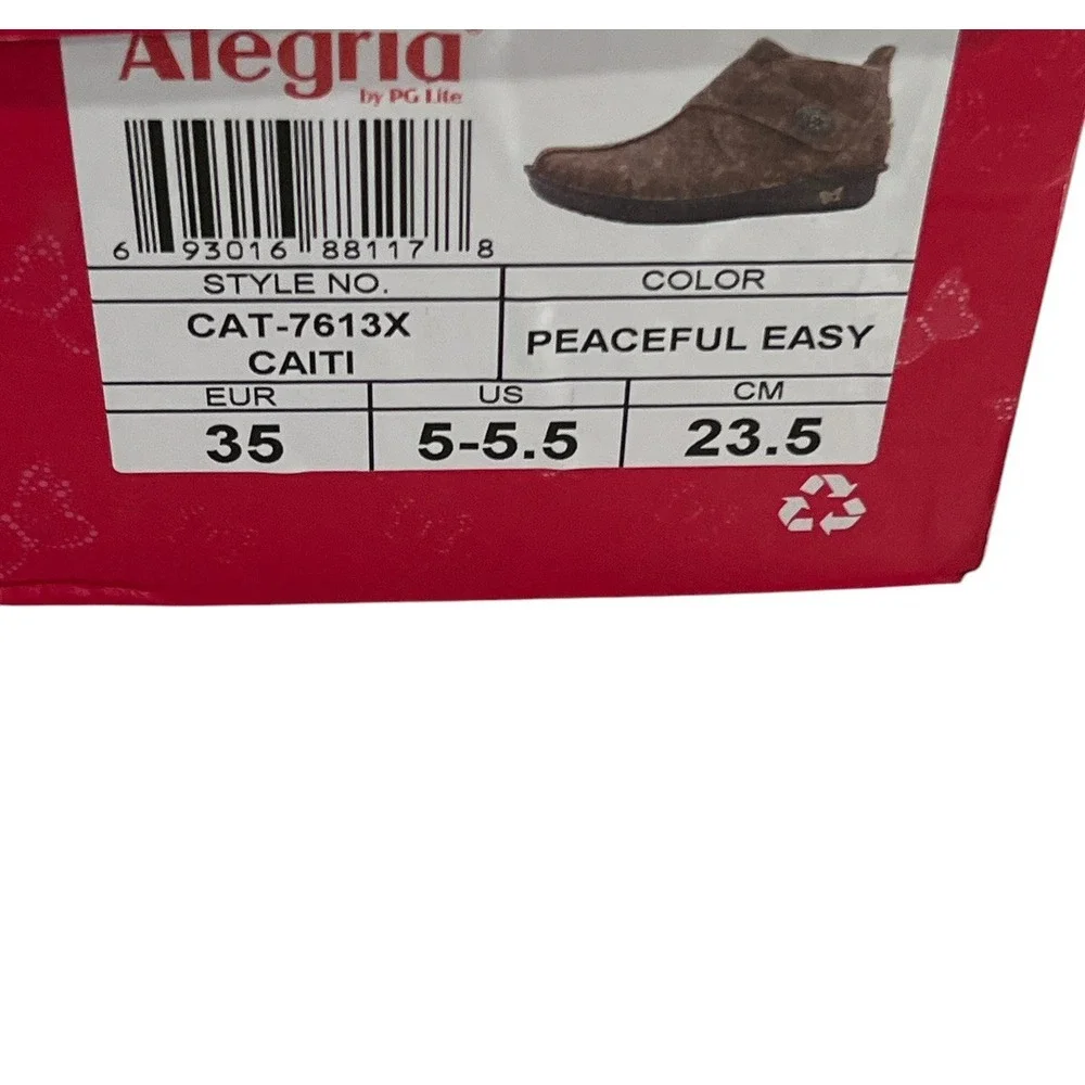 Alegria By PG Lite Caiti Peaceful‎ easy suede Women's Booties 5-5.5 / 35 NIB - Picture 6 of 6
